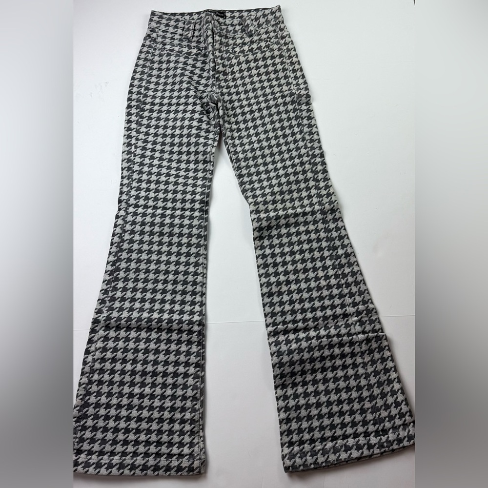 7for all mankind vintage flare houndstooth denim pants 27 Y2K